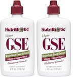 NutriBiotic – GSE, 4 Oz Liquid | The Original Grapefruit Seed Extract Premium Concentrate with Bioflavonoids | Vegan, Gluten Free, Non-GMO (Pack of 2)