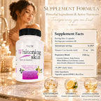 VAITE Glutathione Whitening Pills - Dark Spots & Acne Scar Remover - Vegan Skin Bleaching Pills with Anti-Aging & Antioxidant Effect - 120 Capsules (3 Pack)