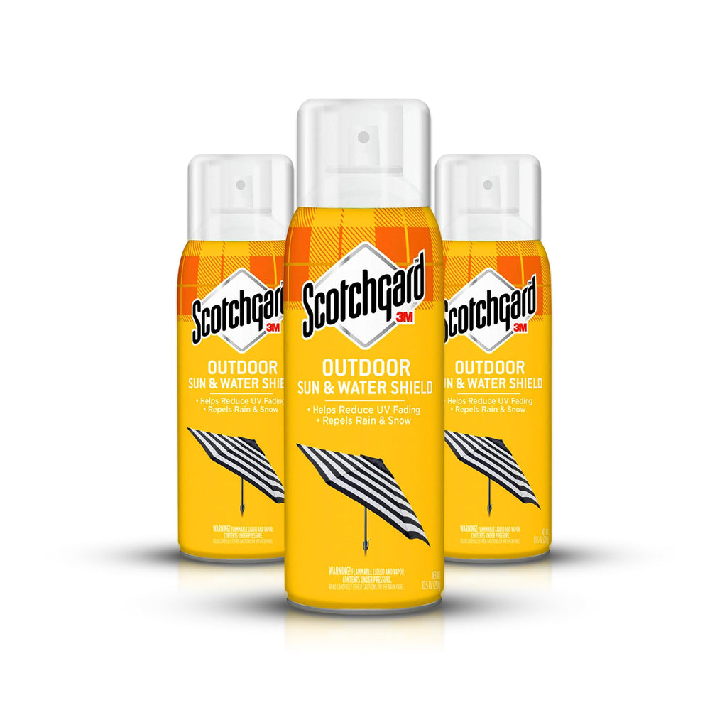 Scotchgard Water & Sun Shield Outdoor Fabric Protector Spray, UV Protection and Water Protection for Patio Furniture, Upholstery & More – 10.5 oz Aerosol (3 Cans)