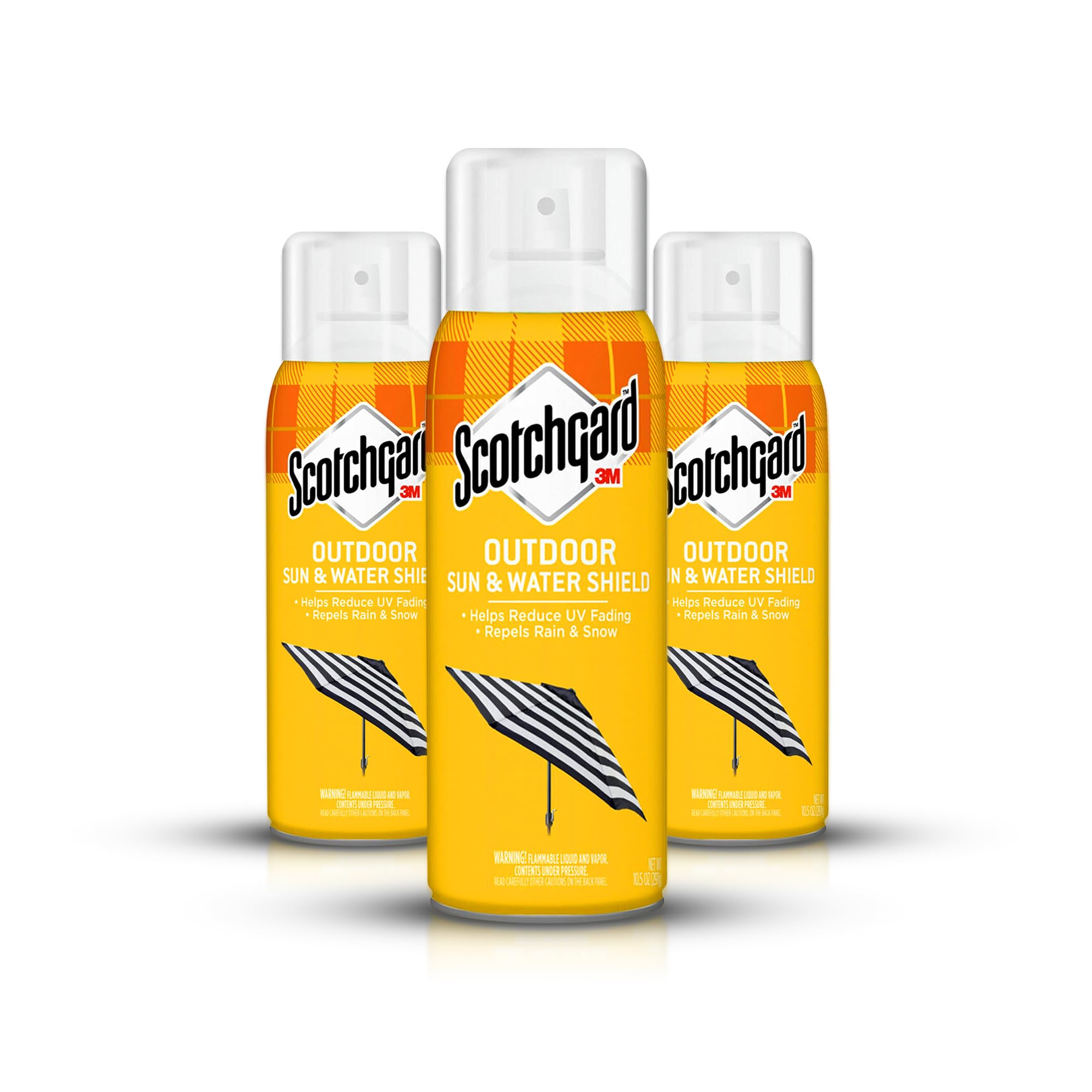 Scotchgard Water & Sun Shield Outdoor Fabric Protector Spray, UV Protection and Water Protection for Patio Furniture, Upholstery & More – 10.5 oz Aerosol (3 Cans)