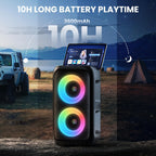 Bluetooth Speaker with 2 Wireless Microphones - Big Party Speaker for Adults Kids Karaoke with Lights - Portable Rechargeable Support TWS/AUX/USB/TF Card for Home Party Gift Floorstanding Speaker