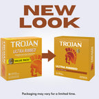 Trojan Ultra Ribbed Latex Condoms for Men, 36 Count