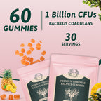Mosslly Feminine Balance Gummies for Women - Premium Balance Supplement for Women PH Health, Gut Healthy, Immune Support, Hawaiian Pineapple Flavor, 60 Gummies