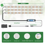 Kullsinss 16in Grow Light Strips, 180 LEDs Full Spectrum Indoor Plant Light
