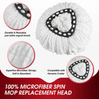 10 Pack Spin Mop Refills Head, Mop Heads Replacement for Spin Mop, Washable Microfiber Mop Replace Head Spin Mop, 360°Spinning Micro Replacement Mop Head for Easy House Cleaning Floor Mopping