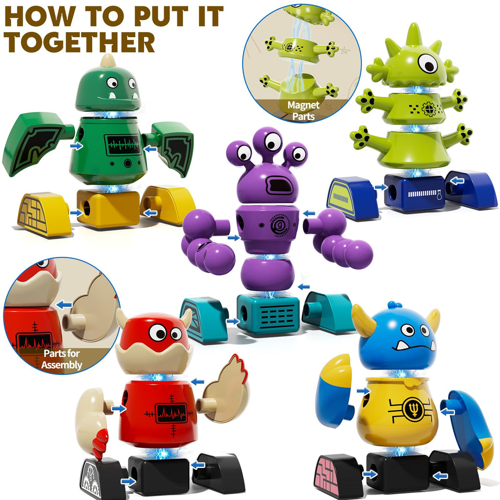 TEMI Magnet Robot Toy for Kids 3-5 Years Old