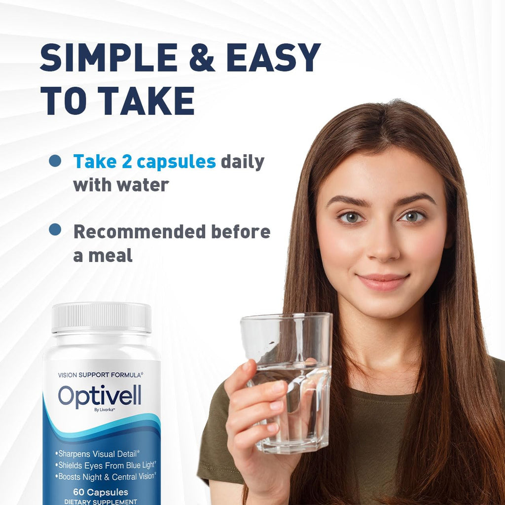 (2 Pack) Optivell Eye Capsules - Official Optivell Advanced Premium Vision Support Pills - Maximum Strength, Natural Vitamins for Overall Health & Wellness Reviews, 120 Capsules for 2 Months