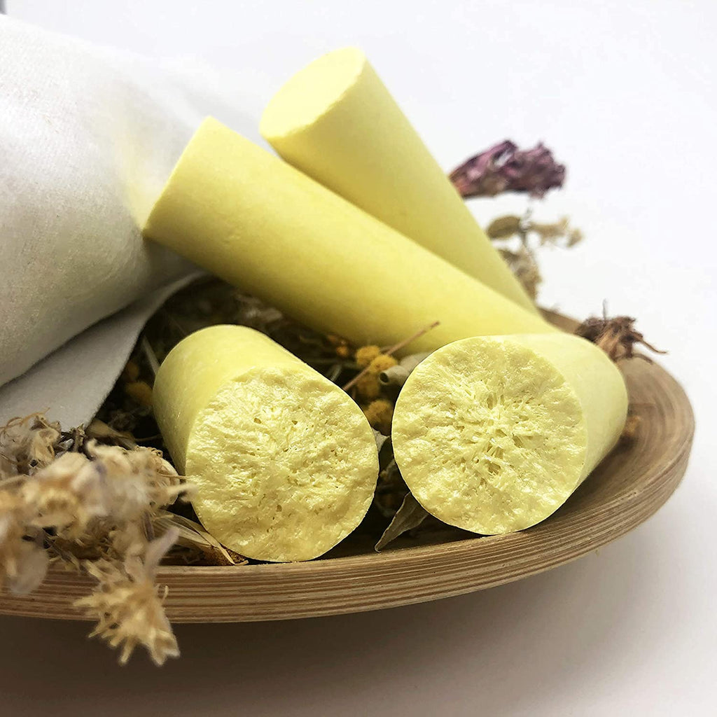 LYNPHA VITALE Sulphur Rods - Natural Sulfur Bars for Pain - Suitable for Neck Massage, Back Pain, Muscle Massage, and Joint Pain - 99,9% Natural Sulfur Sticks for Ayurvedic Massages - Q.ty 6