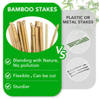SWANGSA 55 Pack Bamboo Stakes for Plant 5 Feet(57.5inch) Bamboo Sticks for Garden Plant Support Stakes Poles for Tomatoes, Beans, Flowers, Trees, Indoor and Outdoor Climbing Plants