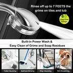 BESAQUO Shower Head,10 Functions High Pressure shower head with handheld, Built-in Pause Mode & Power Wash, Non-Clogging Nozzles High Flow Hand Held Shower Head, Leakproof 6ft Hose&Adjustable Bracket
