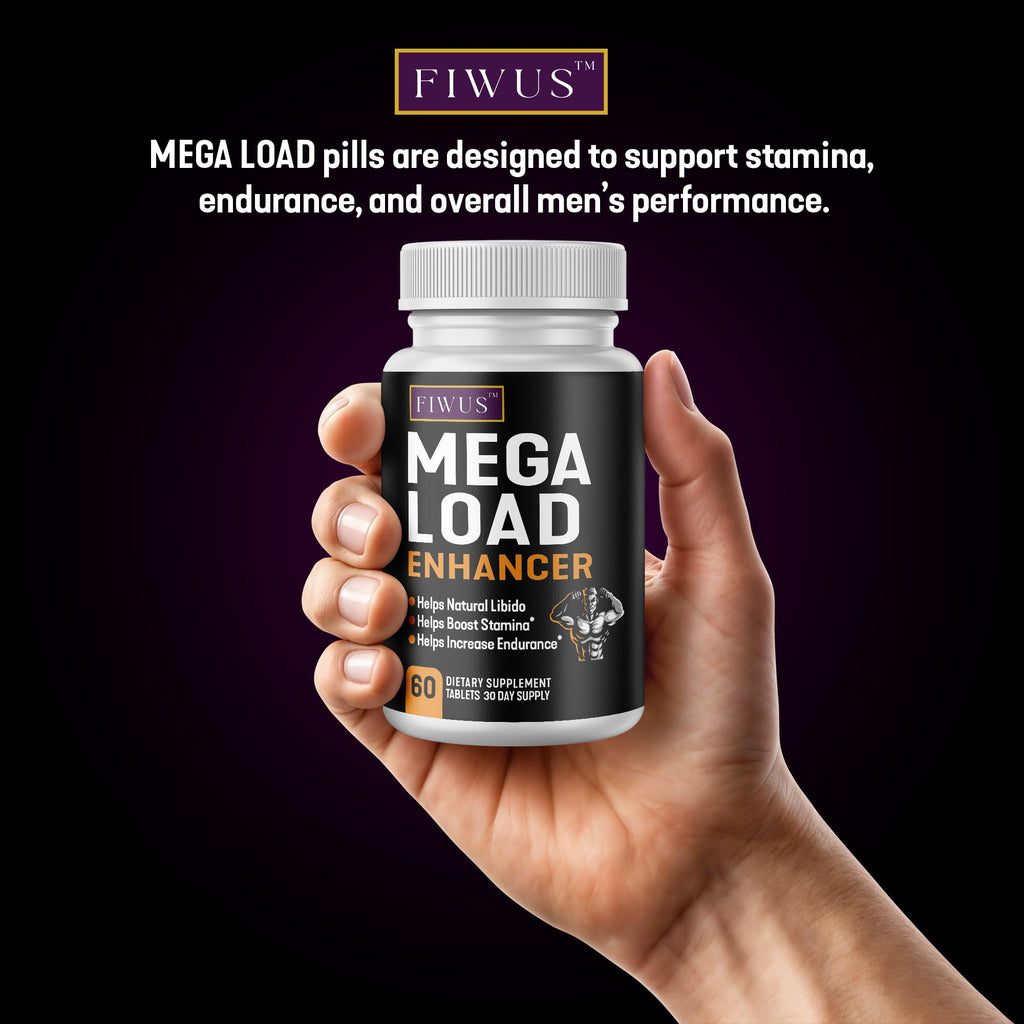 FIWUS Increase Load Size & Intensity – Mega Load Volume Booster for Men | Premium Active Ingredients for Enhanced Output, Better Taste & Bigger Finish | 3rd Party Tested | 60 Capsules