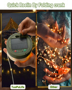 Solar Camping String Lights, 32.8 FT Fairy String Light, 4 in 1 Portable Waterproof Camp LED Lamp with 8 Lighting Modes, Hanging Rechargeable Tent Lantern for Outdoor Garden Patio Party Essentials