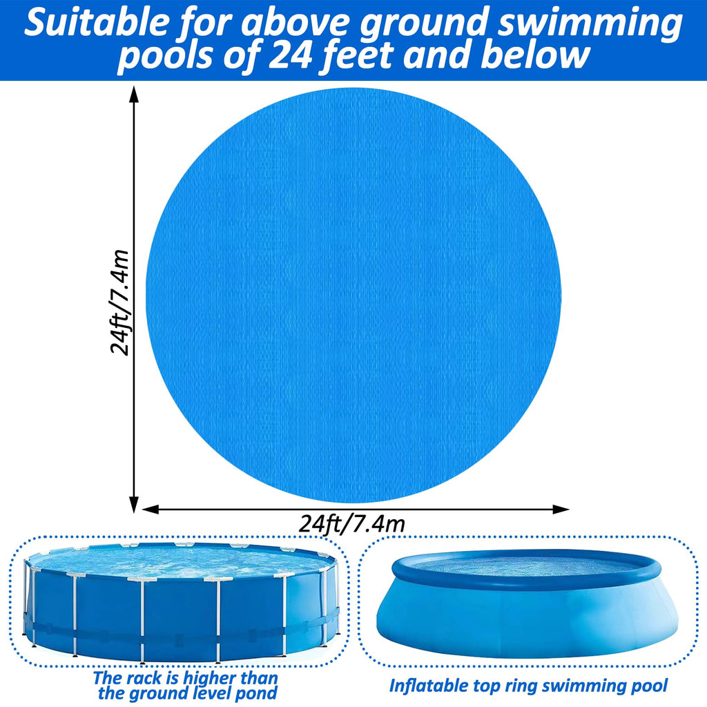 YEXEXINM 24Ft Round Pool Ground Cloths Swimming Pool Ground Cloth,Round Pool Liner Pad for Above Ground Swimming Pool,Heavy Duty Pool Ground Mat Protector to Prevent Puncture Pool Ground Tarp