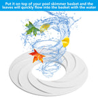 Watayo 2 PCS Pool Skimmer Basket Turbocharger, 8 Inch Pool Skimmer Basket Vortexes, Pool Cleaner Basket Fittings for In Ground Pool Reduce Cleaning Times