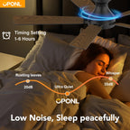 OPONL Ceiling Fan with Light, 52 inch Low Profile Ceiling fan with Light and Remote Control, Reversible, 6CCT, Dimmable, Noiseless, Black Ceiling Fan for Bedroom, Indoor/Outdoor Use, Modern