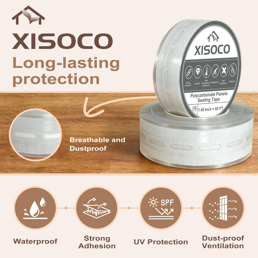 XISOCO 1.49 Inch × 82 FT Greenhouse Sealing Tape