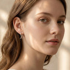 SLUYNZ 925 Sterling Silver X Hoop Earrings for Women Teen Girls Minimalist Hoop Earrings Huggie (A-Sterling Silver)