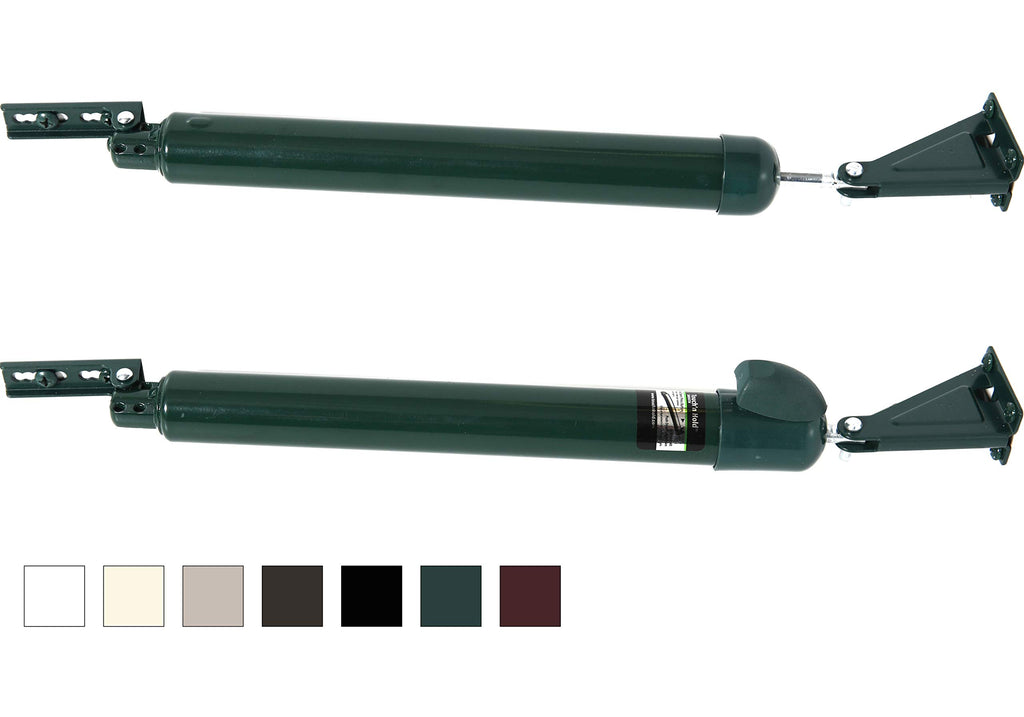 Touch 'n Hold Smooth Dual Door Closer System (Green) – Heavy-Duty - Touch-Button Hold Open Feature & Smooth Closing Motion - Storm & Security Door (Medium/Heavy Weight). New Door/Replace Old Unit