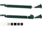 Touch 'n Hold Smooth Dual Door Closer System (Green) – Heavy-Duty - Touch-Button Hold Open Feature & Smooth Closing Motion - Storm & Security Door (Medium/Heavy Weight). New Door/Replace Old Unit