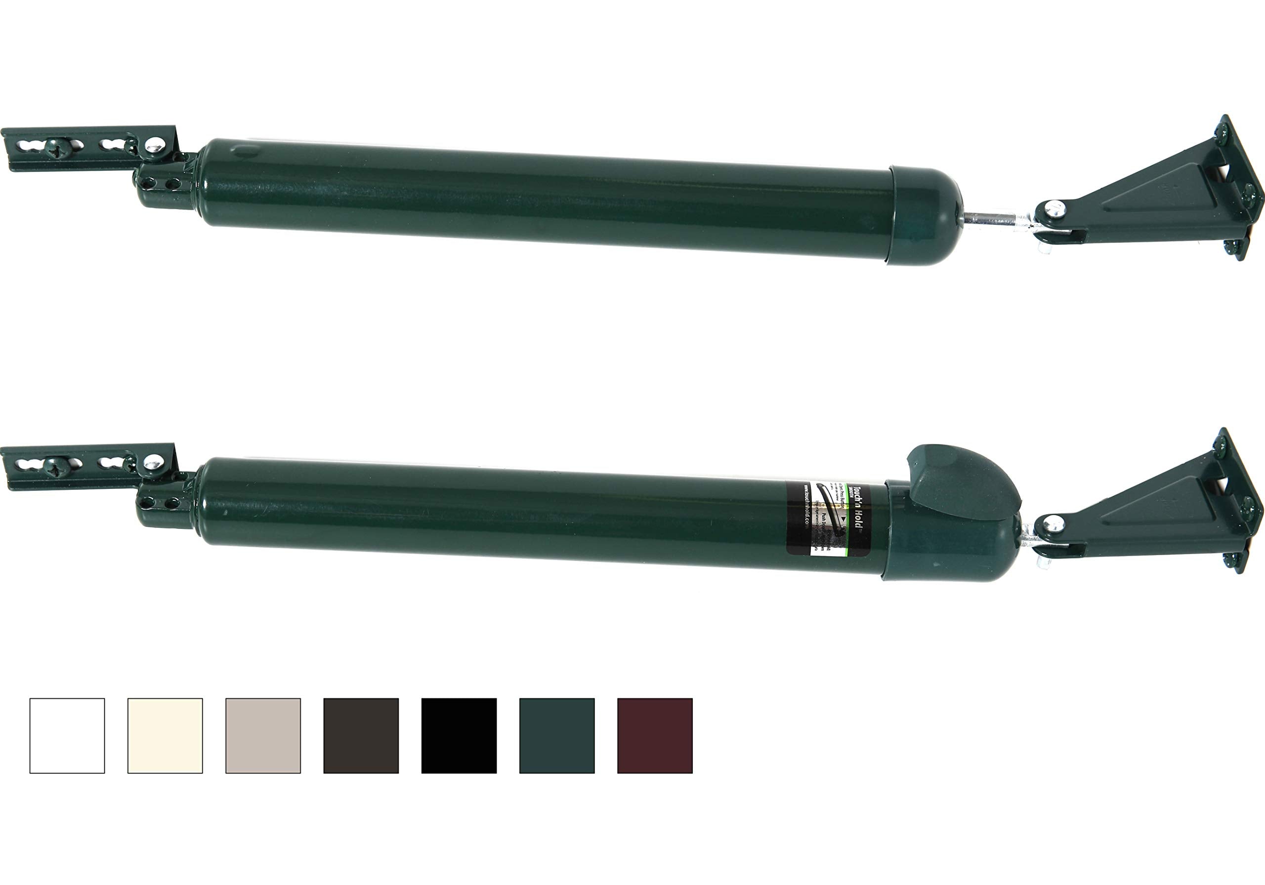 Touch 'n Hold Smooth Dual Door Closer System (Green) – Heavy-Duty - Touch-Button Hold Open Feature & Smooth Closing Motion - Storm & Security Door (Medium/Heavy Weight). New Door/Replace Old Unit