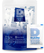 Dry & Dry 5 Gram [30 Packets] Silica Gel Packets Silica Gel Desiccants, Silica Gel Packs - Rechargeable Moisture Absorbers for Food Storage, Electronics, 3D Filament & Safes