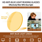 UXAOSVME Progressive Multifocus Reading Glasses Anti Blue Light Photochromic/Bifocal Reading Glasses for men UV Protection (Multifocal-Black, 2.5, x)