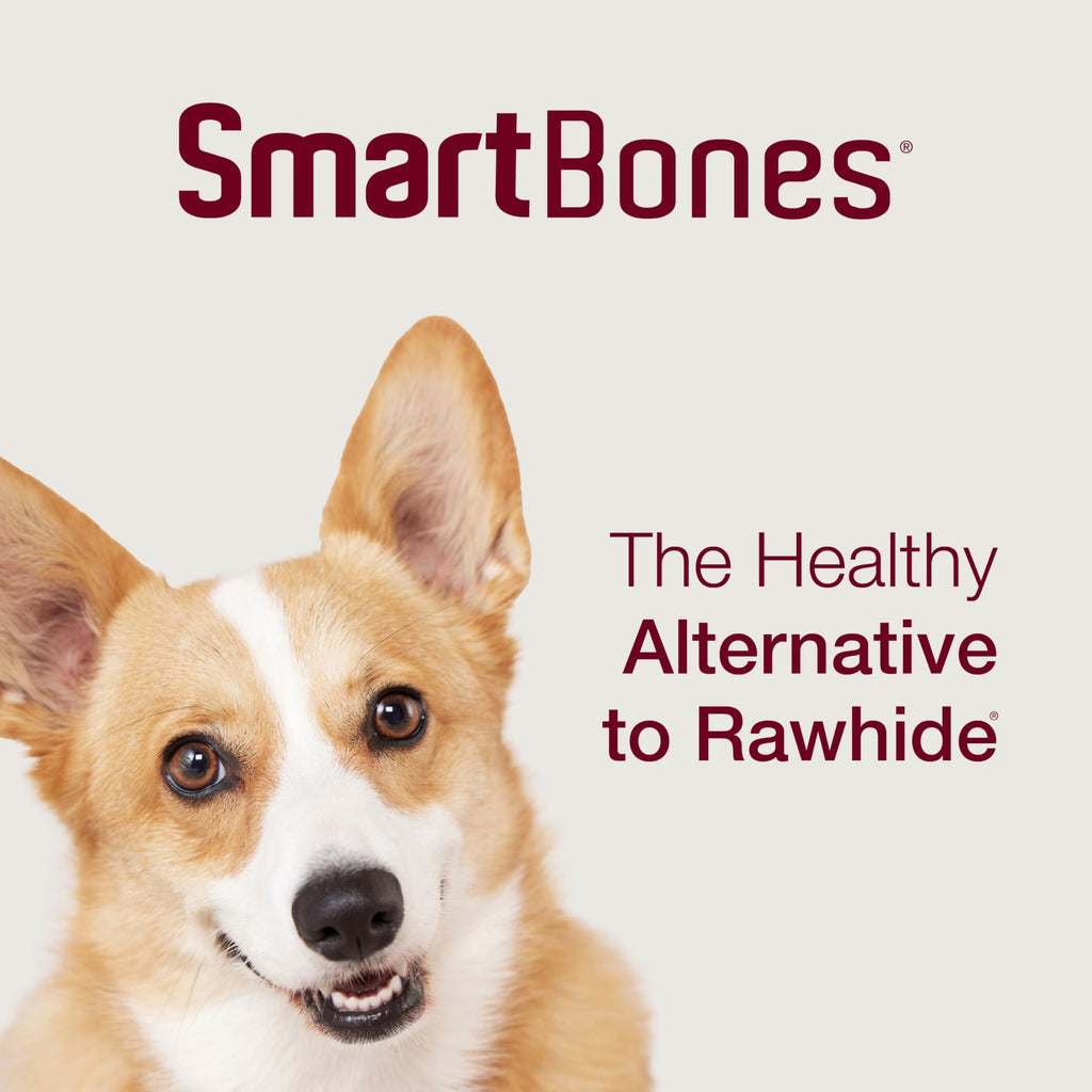 SmartBones Mini Bones Rawhide-Free Dog Treat, Real Peanut Butter, 56 Count