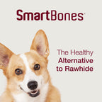 SmartBones Mini Bones Rawhide-Free Dog Treat, Real Peanut Butter, 56 Count