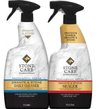 Stone Care International Daily Cleaner/Polish & Sealer Stone Care Kit for Granite, Quartz, Quartzite, Limestone Countertops - No residue, Superior Protection