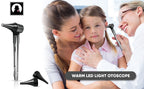 Third Generation Dr Mom Slimline Stainless LED Pocket Otoscope with Soft White Natural Hue Light Spectrum in Clamshell Packaging