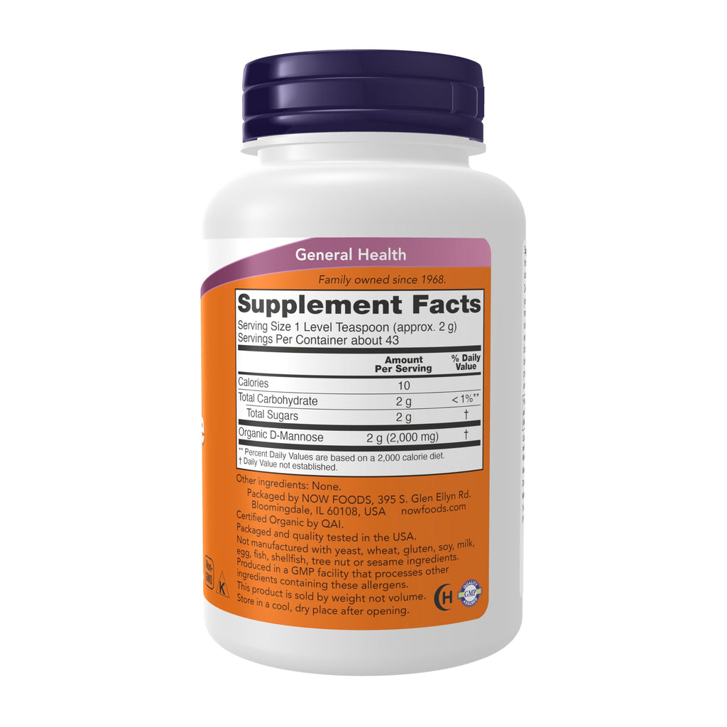 NOW Foods Supplements, D-Mannose Powder for Immune Support, Non-GMO Project Verified, Healthy Urinary Tract*, 3-Ounce