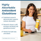 Researched Nutritionals Liposomal Glutathione (450mg) Liquid Gel + Vitamin C - Tri-Fortify - Aid Natural Energy, Immune Support & Detox - Clinically Researched for Absorption - Watermelon (5 Fl Oz)