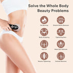 Depsoul Cellulite Massager, Upgraded Body Sculpting Machine 4 in 1 Wireless Cellulite Remover with 4 Modes 10 Levels for Belly, Waist, Arm, Leg, Butt,Rose Gold