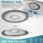 4 Pack 2472-824 Spa Oval Pillow Insert and Back Mount Fit for 2004–2018 Jacuzzi J-300 Series Hot Tubs & Spas, 2455-263 Hot Tub Headrest Replacement Spa Pillows - Enhanced Support