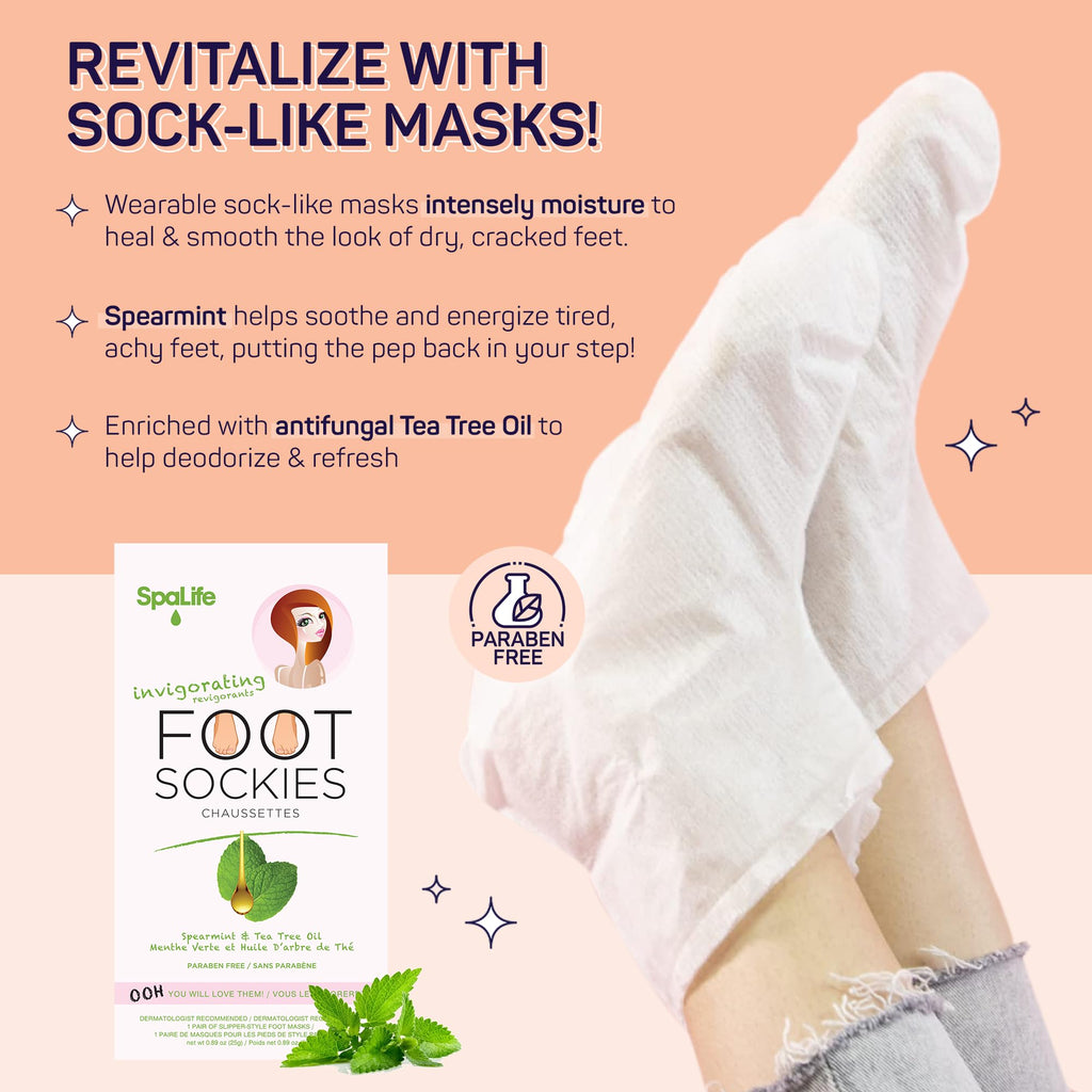 SpaLife 10 Piece Korean Face Mask & Moisturizing Hand Gloves Set | Foot Mask Socks for Dry Cracked Hands & Feet | Korean Skincare Cuticle Repair Mask Women | Self Care Gifts for Women | 10 Pack