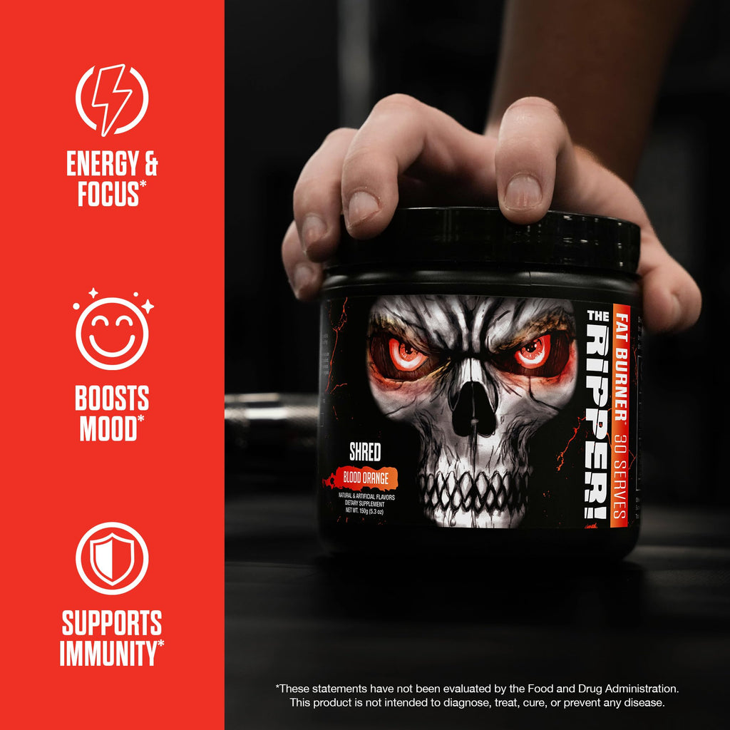 JNX SPORTS The Ripper! Fat Burner Pre Workout for Men & Women – Thermogenic Fat Burning Powder & Appetite Suppressant, Boost Energy & Endurance – Watermelon Candy, 30 Servings