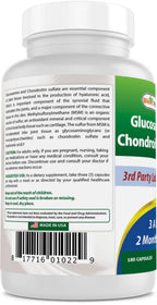 Best Naturals, Glucosamine Chondroitin and MSM Joint Supplements, 2600 mg per Serving, (180 Count (Pack of 3))