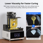 ANYCUBIC ABS-Like Resin 3.0, Upgraded 14K 3D Printer Resin with Enhanced Strength and Toughness, High Precision, Low Odor, Wide Compatibility for All LCD Resin 3D Printers (Clear Yellow, 1kg)