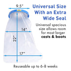 TKWC INC Water Proof Leg Cast Cover for Shower - Watertight Foot Protector (Extra Wide XL)