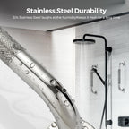 18 Inch Grab Bars for Shower, Stainless Steel Safety Handicap Grab Bars for Bathroom, Anti-Slip Shower Handle, Wall Mounted (2 Pack, Polished Nickel)