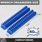 40PCS Modular Wrench Organizer Wrench Holder for Tool Drawer Storage