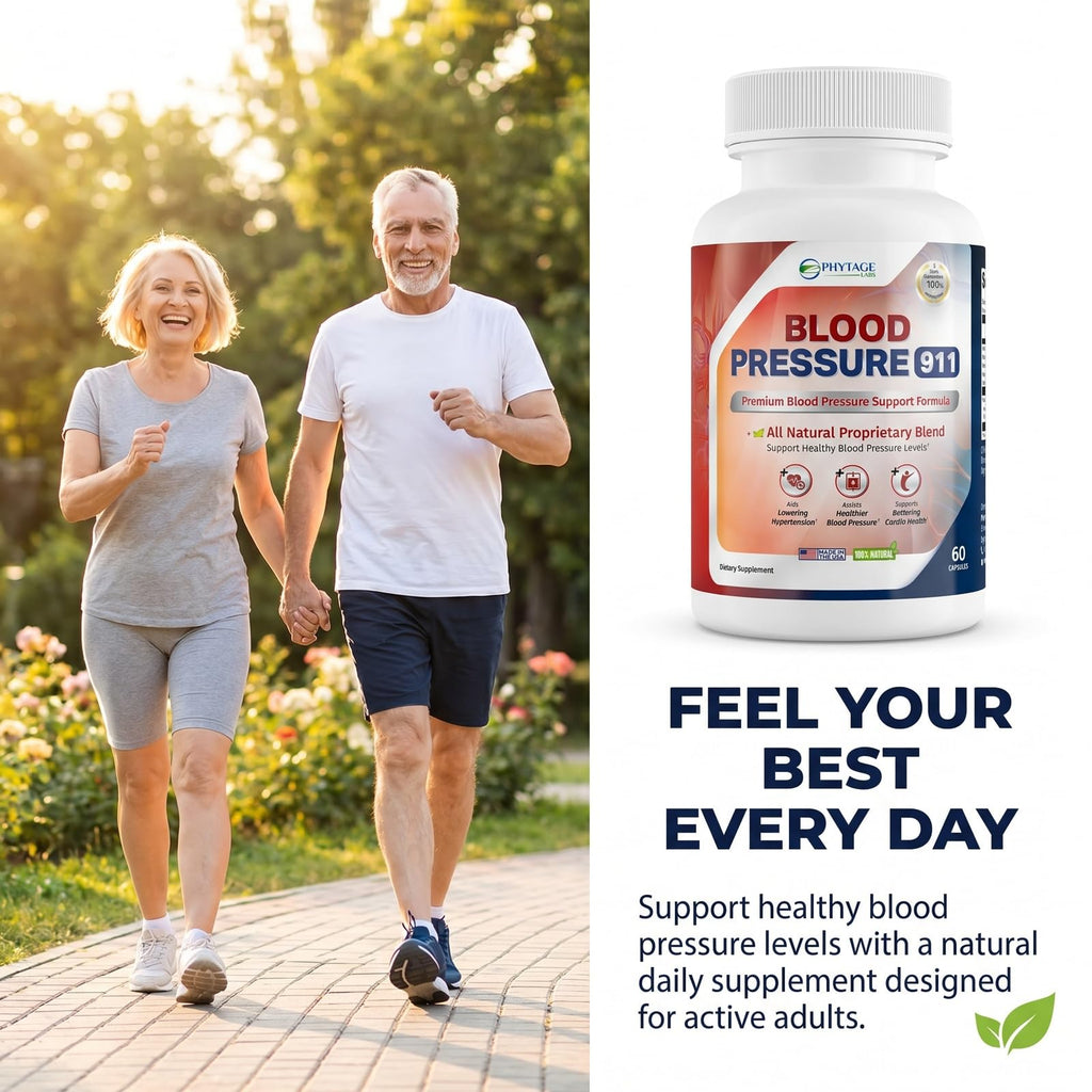 Phytage Labs Blood Pressure 911 Premium Supplement - BP Support Pills. 2 Pack