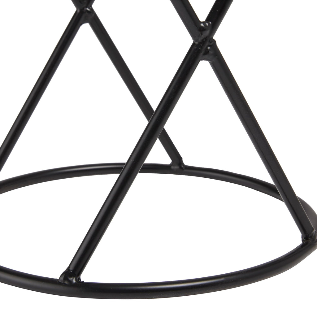 Alpine Corporation 11 Inch Tall Indoor Outdoor Gazing Globe Metal Display Stand, Black