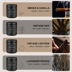 Auelife Candles for Men Gift Set, 4 Pack Soy Wax, Masculine