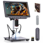 Dcorn 4K Digital Microscope - 2000X Magnification, 10" Coin Microscope with 52MP Camera Sensor, Microscope for Adults for Soldering, Full Coin Observation, 64GB TF Card & Coin Guidebook Included
