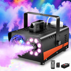 Dashsafe 1200W Fog Machine, 6000CFM for Halloween, Disco Light & Remote