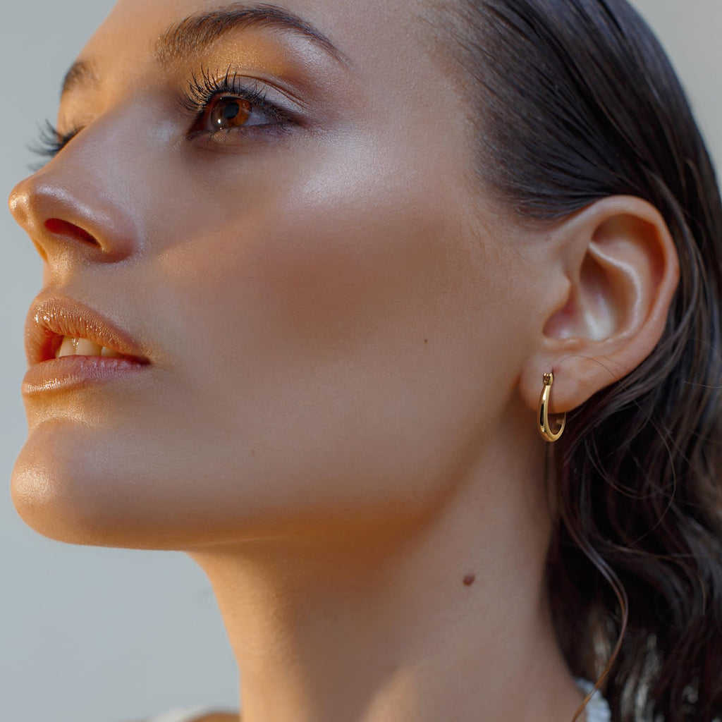 USESMTLE Gold Hoop Earrings for Women 14K Gold Hoop Earrings for Women