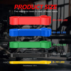 Pull Up Bands, Resistance Bands Set, Exercise Workout Bands for Men & Women, Ideal for Body Stretching, Physical Therapy and Muscle Training - Colorful