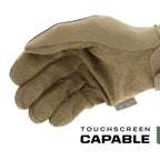 Mechanix Wear: The Original Coyote Tactical Work Gloves with Secure Fit, Flexible Grip for Multi-purpose Use, Durable Touchscreen Safety Gloves for Men (Large, Coyote Brown)