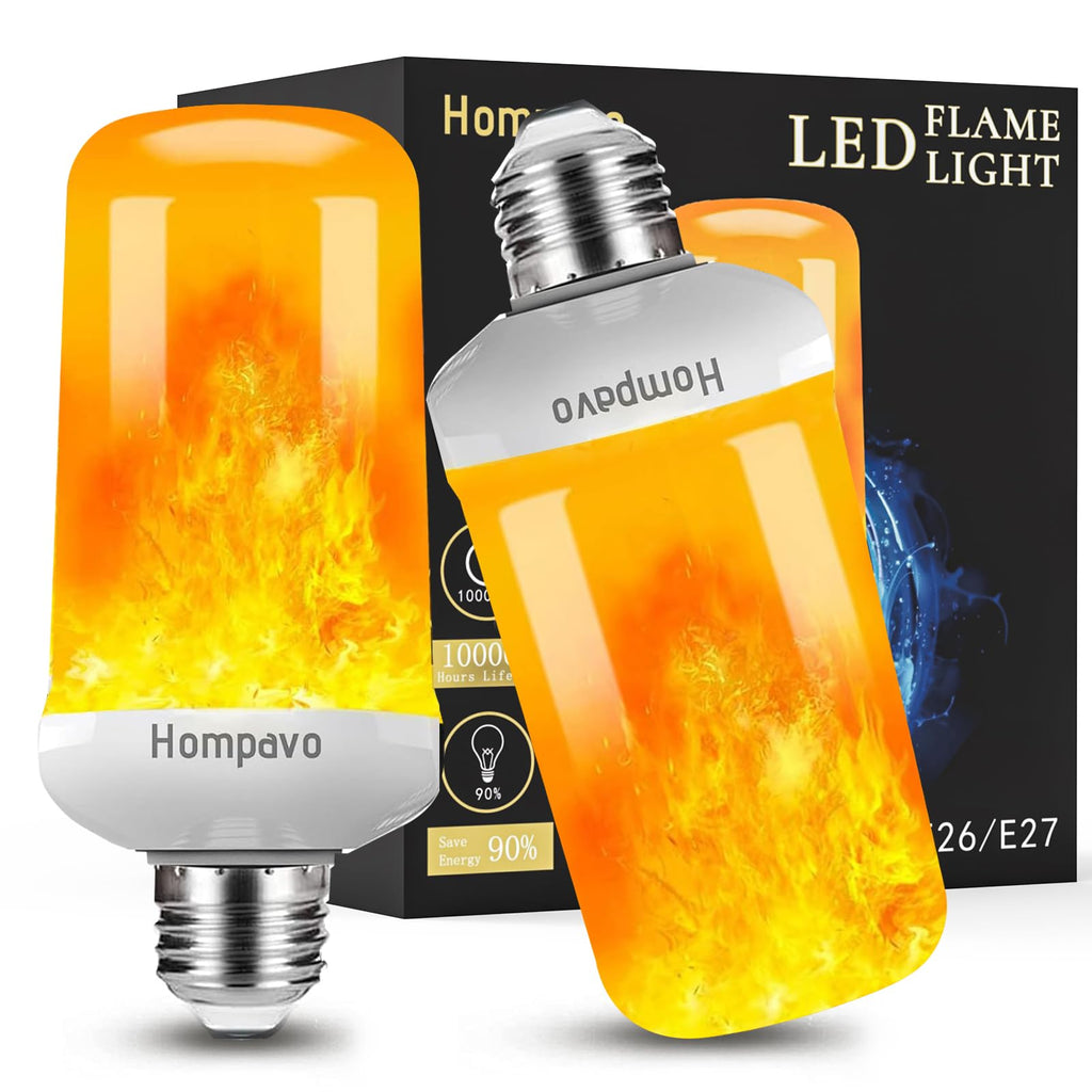 Hompavo 【Upgraded Flame Light Bulbs for Home Decor with Upside Down Effect